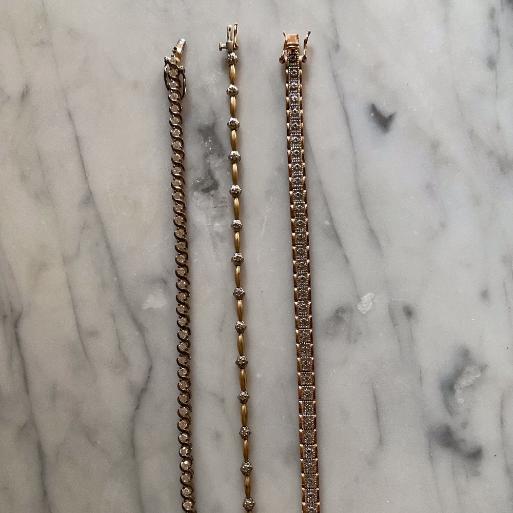 trio of vintage bracelets